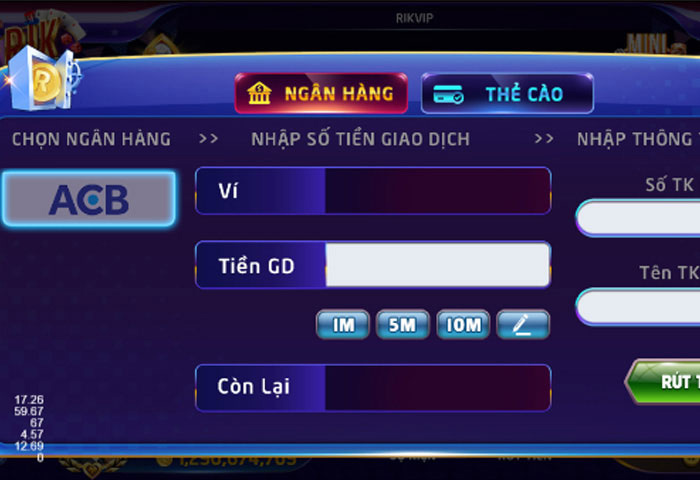 Hướng dẫn rút tiền về tài khoản ngân hàng